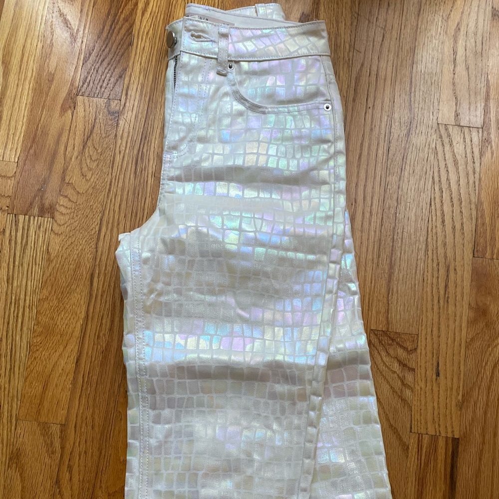 ASOS White Iridescent Jeans